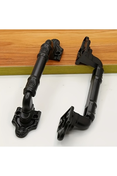 Choice black Vintage Black Metal Door Handles with Gloss Finish, Rustic Barn ...
