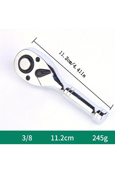Choice 11.2CM Compact Dual-Size 72-Tooth Ratchet Wrench with Short Handle - F...