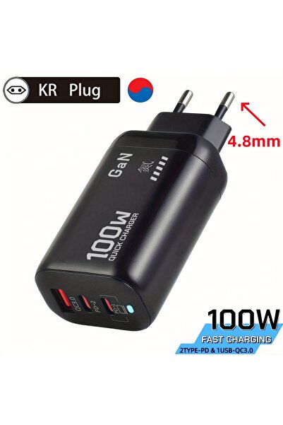 Choice شاحن KR 100W GaN PD من النوع C مع تقنية USB QC 3.0 للشحن السريع لأجهزة...