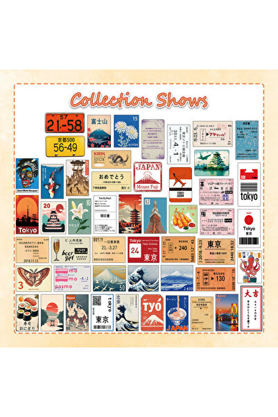 Choice 50pcs 50pcs Japanese Cultural Elements Travel Graffiti Stickers Phone ...