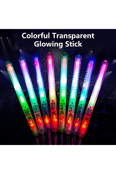 Choice 10pcs 5/10pcs Flashing LED Wand Sticks Glowing Cheer Wands Colour Chan...