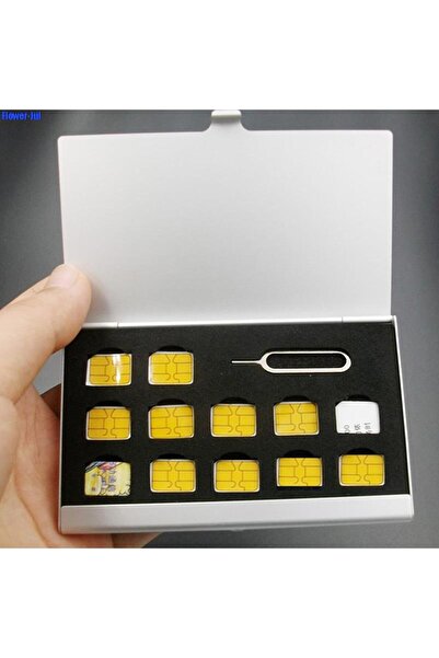 Choice 12-Slots-NANO+1-Slot-Card-Pin Aluminum Portable SIM Micro Pin SIM Card...
