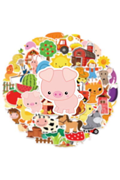 Choice1 AX2-100PCS 50/100PCS Cute Cartoon Farm Pasture Stickers Graffiti Deco...