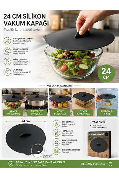 evolis kitchen قطعة واحدة من غطاء وعاء السيليكون المقاوم للهواء والروائح، مقا...