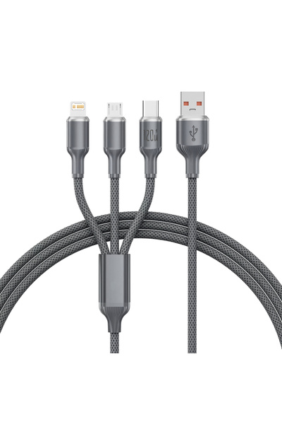 Choice Black 3In1 Fast Charging Cable Cord For iPhone Micro USB Type C Charge...