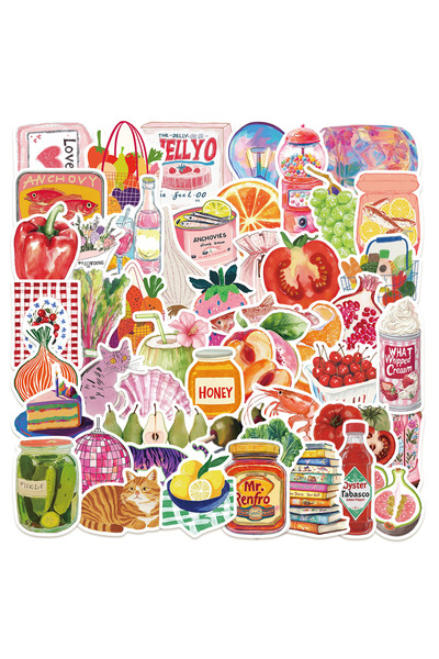 Choice 50PCS 50PCS Mediterranean Tomato Art Aesthetic Stickers Laptop Graffit...
