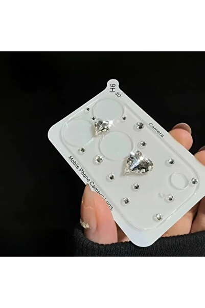 Choice22 for iPhone17Promax Love Diamond Heart Glass Camera Protector for Iph...