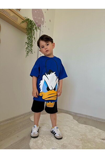 Asortik Kids طقم بدلة رياضية صيفية للأولاد مكون من قطعتين - طقم صيفي قطني مري...