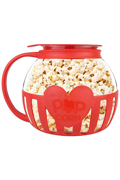 choice2 Red LMETJMA 2.25QT Glass Microwave Popcorn Popper Temperature Safe Mi...