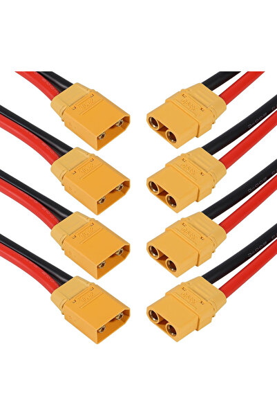 Choice 4pairs 4 Pairs XT90H XT90 Wire XT 90 Plug Male and Female Connector 15...