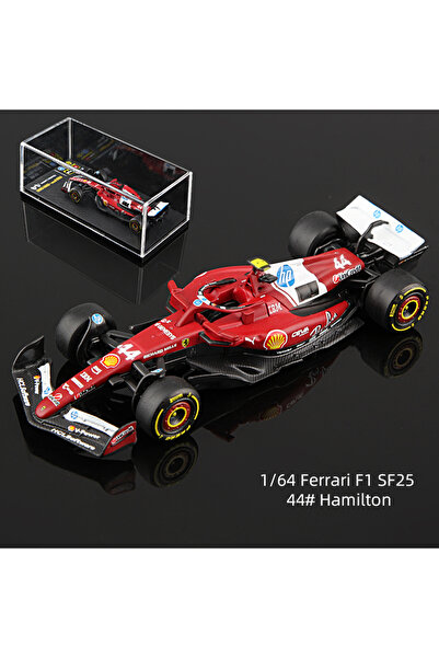 Choice7 44-HAM-With Cover Bburago 1:64 2025 F1 With Dust Cover Alloy Car Mode...