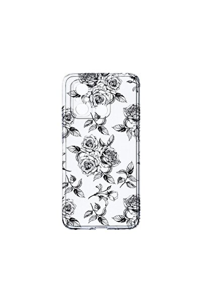 bestcase Clear Silicone Case 2MM, Compatible with Xiaomi Redmi 12C, Black Ros...