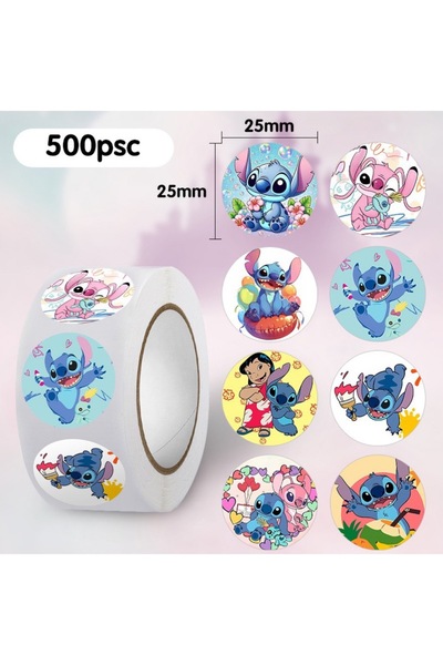 Choice 6x6x2.5CM 500pcs 500 sheets/roll Stitch Stickers Cute Stickers Cartoon...