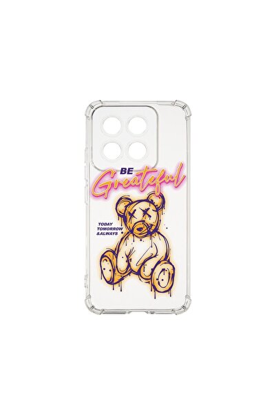 bestcase Калъф за Xiaomi 14T, BestCase® Anti Shock 1.5MM, Мече - Бъди благода...