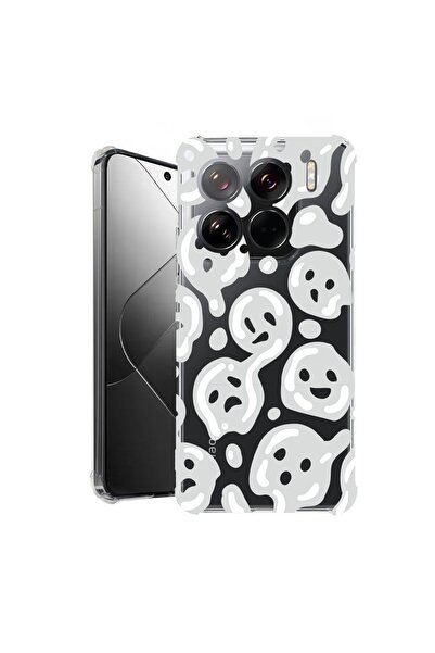 bestcase ¬Æ Husa pentru Xiaomi 15, Anti Shock 1.5MM, Gray Acid Smiley, Protec...
