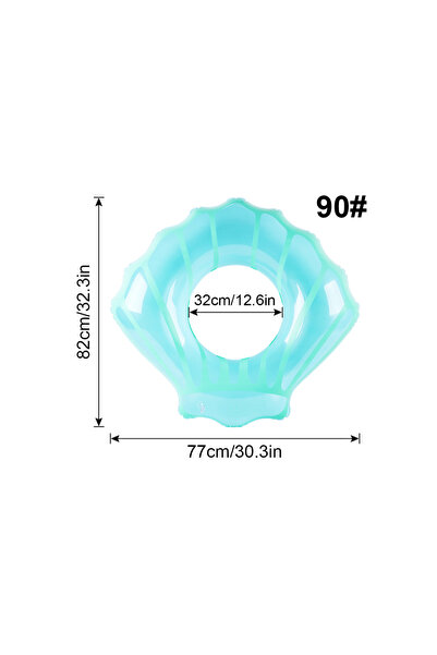 Choice1 عوامة حمام سباحة سميكة على شكل صدفة من Blue90 (لوزن 45-60 كجم)، حلقة ...