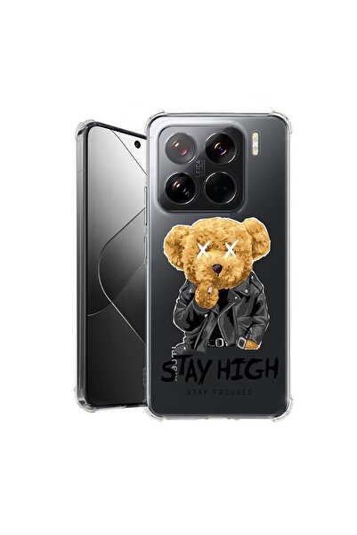 bestcase ¬Æ Husa pentru Xiaomi 15, Anti Shock 1.5MM, Stay High Teddy Bear, Pr...