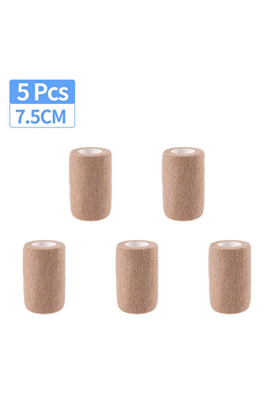choice2 A0170-5Pcs 7.5CMSkin 5 Pcs 2.5/5/7.5/10cm Bandage Cohesive Self Adhes...