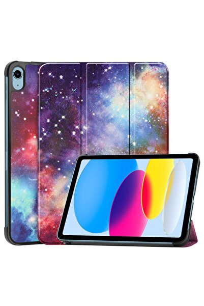 CoreParts Husă rigidă tip carte cu trei pliuri și roți - Stil Galaxie pentru ...