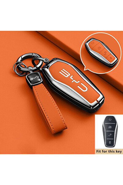 Choice for BYD Song Style 1-Orange-1PC Car Key Case for BYD Song Plus Pro gm-...