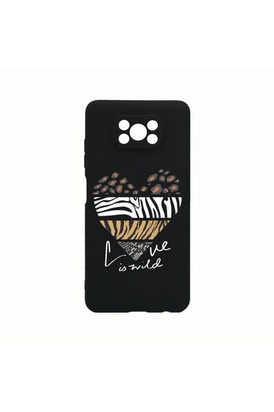 bestcase Силиконов калъф, съвместим с Xiaomi Poco X3 Pro, Love Is Wild, Устой...