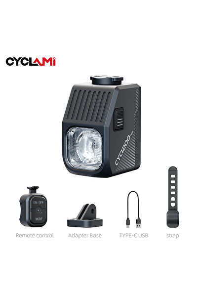Choice1 مصباح أمامي للدراجة CYCLAMI بقوة 1200 لومن مع تحكم عن بعد لاسلكي قابل...
