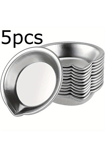 choice2 5pcs 5/10/20pcs Durable Stainless Steel Paint Palette Set,Round Mixin...