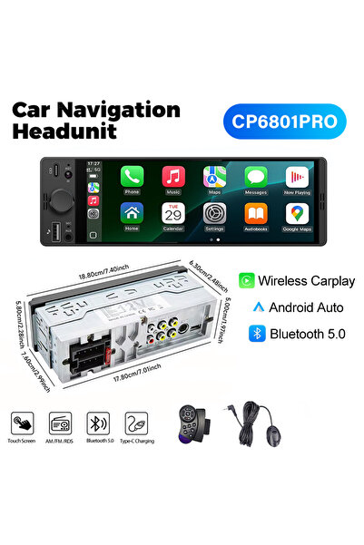 Choice Wireless-0 1DIN 6.86inch Universal MP5 Car Radio Support Wireless Carp...