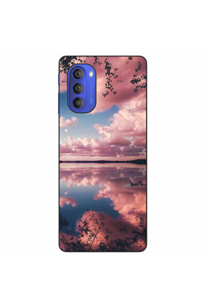 OEM compatibila cu Motorola Moto G51 5G Silicon Gel Tpu Model Pink Clouds