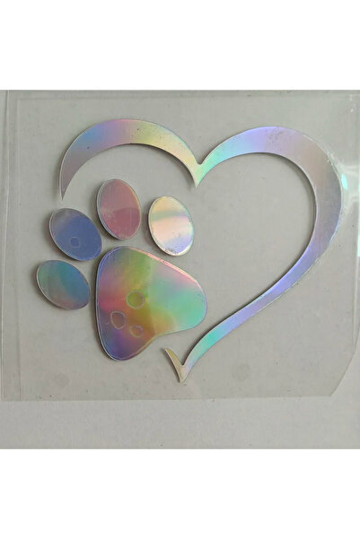 choice2 1pc multicolour 1PC Heart Dog Cat Paw Print Pet Car Window Bumper Sti...