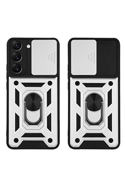 Sonique Θήκη Ring Armor CamPro για Samsung Galaxy S22 Ασημί