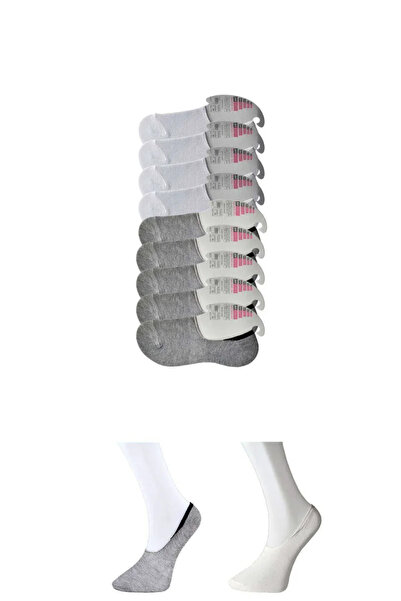 Generic Brand Gray and White Women's Ballerina Socks 9 pairs