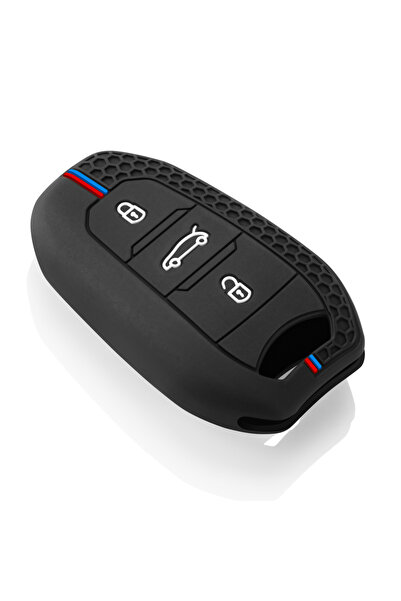 Choice1 غطاء مفتاح سيارة من السيليكون من النوع B لسيارات بيجو 308، 408، 508، ...