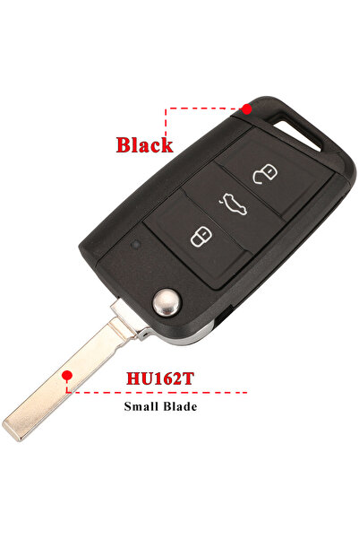 Choice غطاء مفتاح سيارة عن بعد قابل للطي بـ 3/4 أزرار من Black Sail Hu162t ji...
