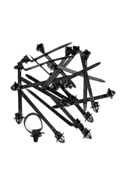 Choice3 30PCS 10/100PCS Car Nylon Black Cable Ties Push Mount Wire Harness Fa...