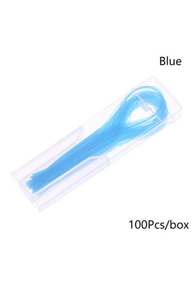 Choice Blue 100Pcs Dental Floss Threader Dental Tractions Line Oral For Crown...