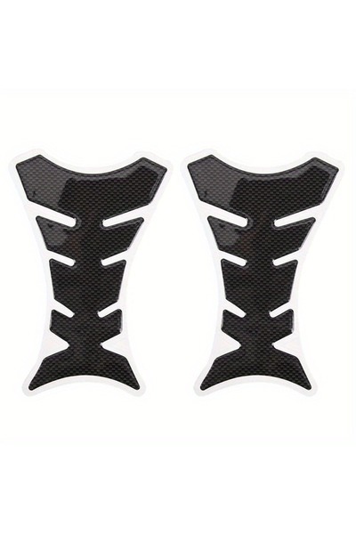 Choice 2 2X Motorcycle Carbon Fiber Tank Pad Protector Stickers Universal Fis...