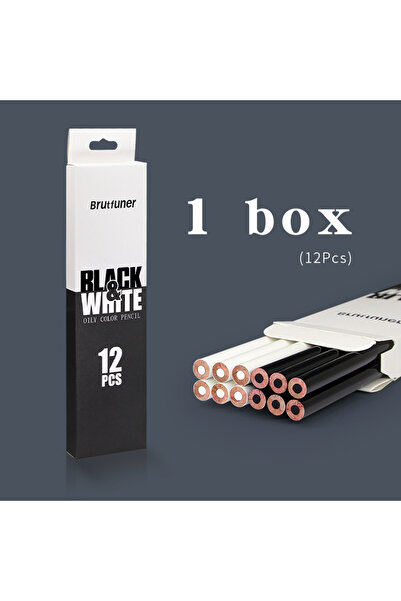 choice2 6 Black 6 White Black And White Color Pencils12/50/100 Oil Colored Pe...