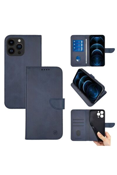 Sonique Θήκη Πορτοφόλι Urban Wallet Apple iPhone 14 Pro Max Μπλε Σκούρο