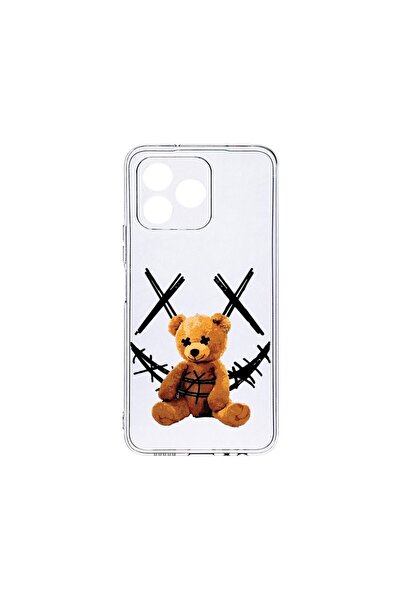 bestcase ¬Æ Husa Clear Silicon 2MM, Compatibila Cu Xiaomi Redmi 13, Teddy Bea...