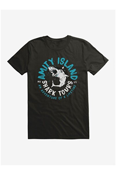yiou trendy clothing تي شيرت رجالي بنمط Amity Island Shark Trip