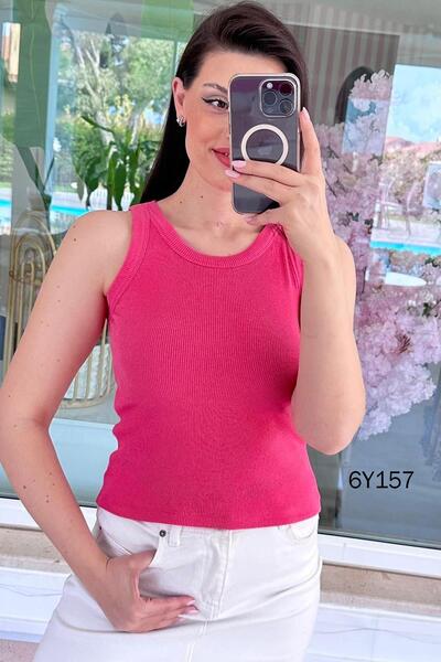 İnce Topuk Zero Sleeve Ribbed Camisole Undershirt 6Y157