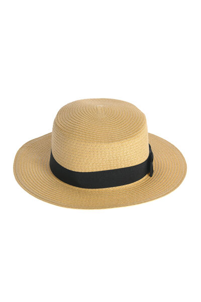 meli melo Palarie chic de vara cu funda neagra
