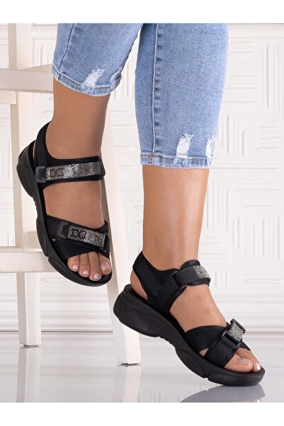Botinelli Women's Black Adaeze Sandals Made from Ecological Leather, Size 36