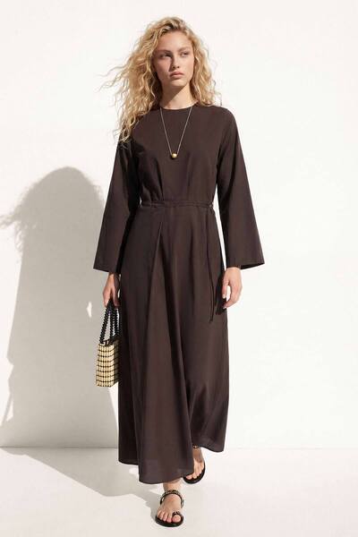Hooopstore Anvelop Wrap Coffee Dress