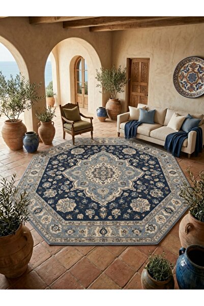 Rugs Modern Halı SDT Anadolu Motifli Vintage Sekizgen Klasik Madalyon Desenli...