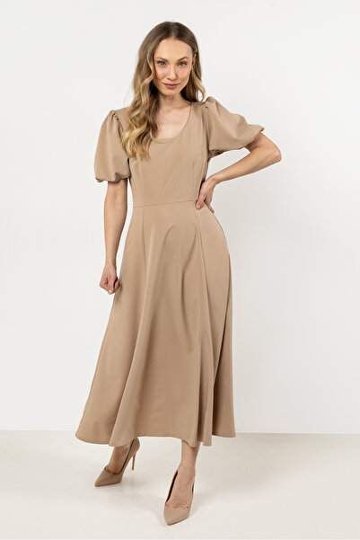 Awama Rochie dama, awama, cappuccino, poliester-elastan, XL INTL