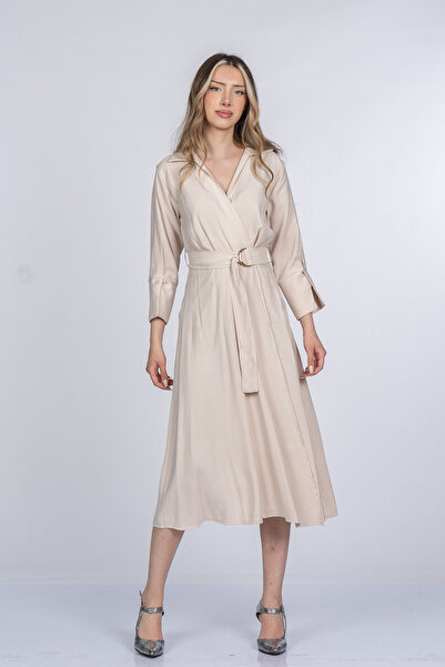 MissVina Elvina Modern Double-Breasted Women's Dress 50393