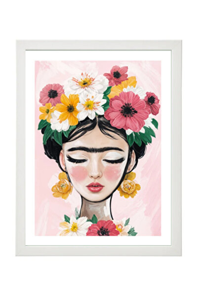 Boomah Accessories Frida Kahlo Pop Art, Home Decore Gift , Poster with Frame ...