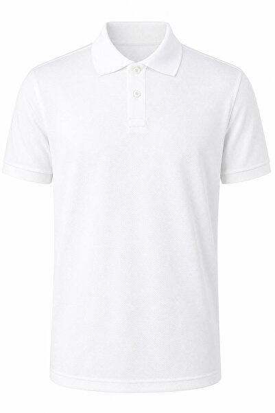 trender Petek Single Jersey Ecru Men's Polo Neck T-Shirt 2326